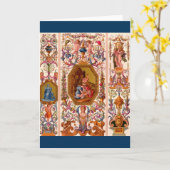 ultraoptische 17e-eeuwse barokafdruk kaart (Gele Bloem)