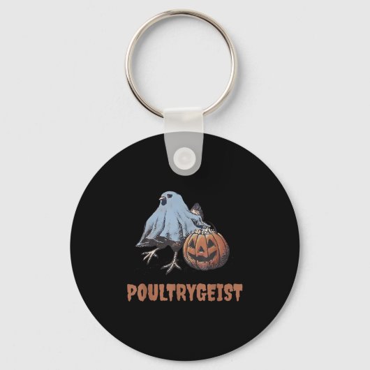 Ultrareist Halloween Chicken Ghost Sleutelhanger (Voorkant)