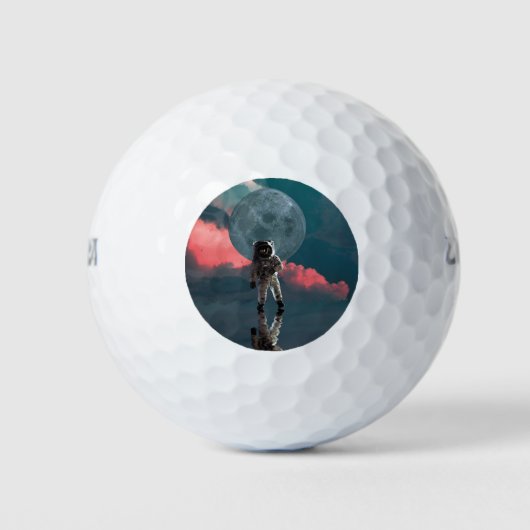 Ultraruimteastronaut Kunstruimte Golfballen (Voorkant)