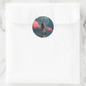Ultraruimteastronaut Kunstruimte Ronde Sticker (Tas)
