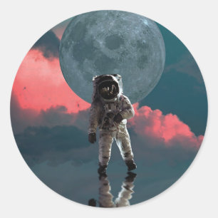 Ultraruimteastronaut Kunstruimte Ronde Sticker