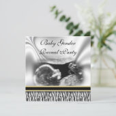 Ultrasone Baby Gender onthulling partijuitnodiging Kaart (Staand voorkant)