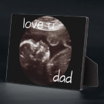 Ultrasone foto-liefde vader fotoplaat<br><div class="desc">Eenvoudig. Ik hou van je vader. Ultrageluidsfoto. Plaque.</div>