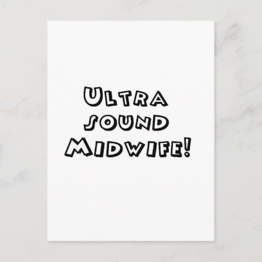 ultrasone vroedvrouw briefkaart (Voorkant)