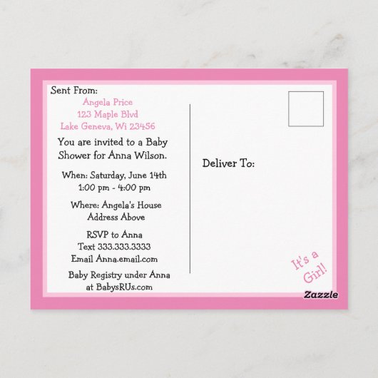 Ultrasound Afbeelding Baby shower Uitnodiging Brie (Achterkant)