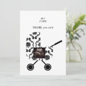 Ultrasound B/W-beeldscherm - Hartelijk dank voor u Bedankkaart (Staand voorkant)