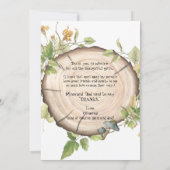 Ultrasound Baby Boy Funny Woodland Bedankkaart (Achterkant)