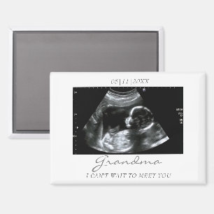 Ultrasound Baby Openbaarmakingsaankondiging Oma Magneet