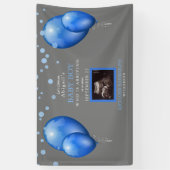 Ultrasound Baby shower Boy Banner (Verticaal)
