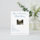 Ultrasound Baby shower Invitation Kaart (Staand voorkant)