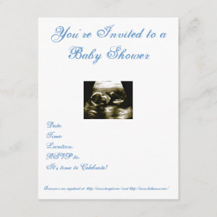 Ultrasound Baby shower Invitation Kaart
