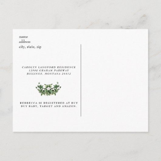 Ultrasound Binnenkort verkrijgbaar Baby shower wit Uitnodiging Briefkaart (Achterkant)