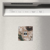 Ultrasound Boho rustieke zwangerschapsaankondiging Magneet (Insitu (Vaatwasser))