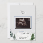 Ultrasound Dank u wel, het is koud buiten Baby sho Bedankkaart (Voorkant)