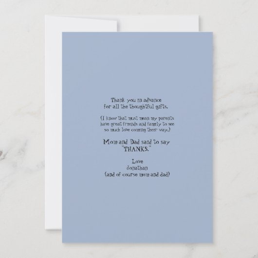 Ultrasound Dank u wel, het is koud buiten Baby sho Bedankkaart (Achterkant)