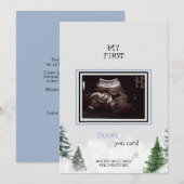 Ultrasound Dank u wel, het is koud buiten Baby sho Bedankkaart (Voorkant / Achterkant)