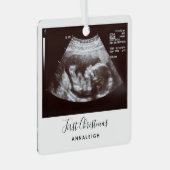 Ultrasound eerste kerstfeestdag metalen ornament (Voorkant Rechts)
