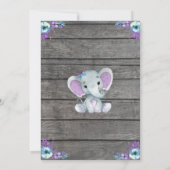 Ultrasound Elephant Baby shower Invitation, rustis Kaart (Achterkant)
