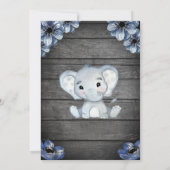 Ultrasound Elephant Baby shower Invitation, rustis Kaart (Achterkant)