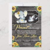 Ultrasound Elephant Baby shower Invitation, rustis Kaart (Voorkant)