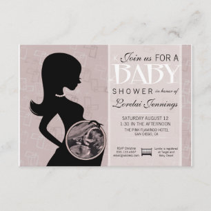 Ultrasound Foto Baby Shower Uitnodiging