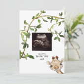 Ultrasound Foto Giraffe Hartelijk dank Bedankkaart (Staand voorkant)