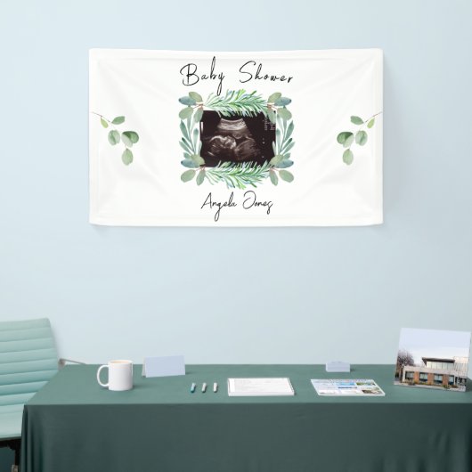 Ultrasound Foto Greeneral Neutraal Baby shower Spandoek (Beurs)