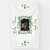 Ultrasound Foto Greeneral Neutraal Baby shower Spandoek (Verticaal)