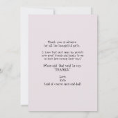 Ultrasound Foto roze Hartelijk dank Baby Bedankkaart (Achterkant)