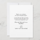 Ultrasound Foto Sunflower Hartelijk dank Bedankkaart (Achterkant)