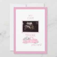 Ultrasound Foto Truck Bedankt Roze Baby