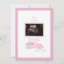 Ultrasound Foto Truck Bedankt Roze Baby