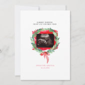 Ultrasound foto Waterverf Vragenuur kerstmis (Voorkant)