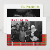 Ultrasound fotokaart jongen geslacht onthulling va feestdagenkaart (Voorkant / Achterkant)