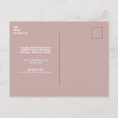 Ultrasound Fotoroze Baby shower Aankondigingskaart (Achterkant)