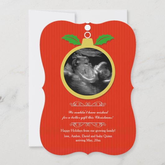 Ultrasound fotovakantiekaart feestdagenkaart (Voorkant)
