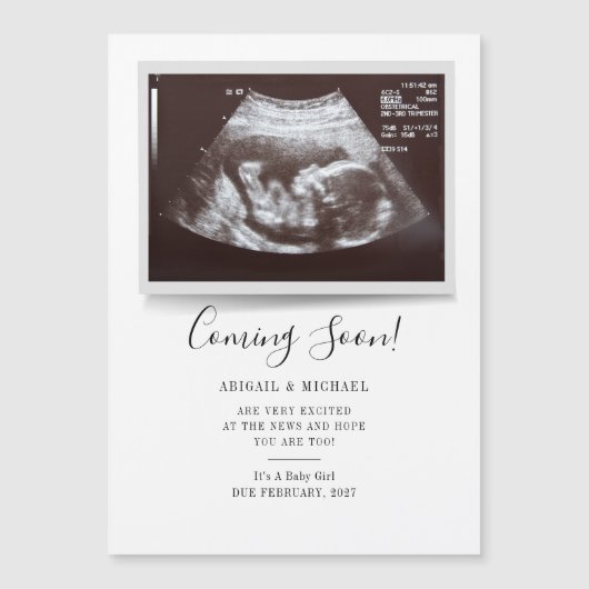 Ultrasound Gender onthult aankondiging van zwanger (Voorkant)