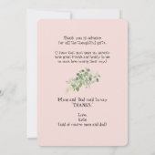 Ultrasound Girl Dank je Baby Punt van Uitzicht Bedankkaart (Achterkant)