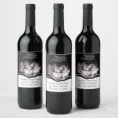 Ultrasound Grandparents Pregnancy Announcement Wijn Etiket (Flessen)
