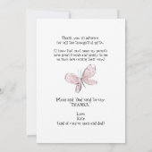 Ultrasound hart & vlinder grappig bedankt (Achterkant)