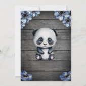 Ultrasound Panda Baby shower Uitnodiging, rustisch Kaart (Achterkant)