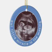Ultrasound Photo Baby Blue Mirakel in Making Keramisch Ornament (Rechts)
