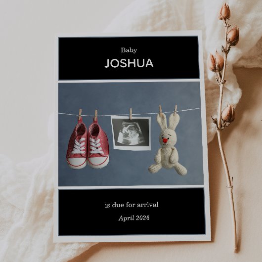 Ultrasound Photo Pregnancy Announcement Card Kaart