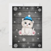 Ultrasound Winter Cat Kitten Baby shower Kaart (Achterkant)