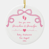 Ultrasound zwangerschapsaankondiging Kerstmis Keramisch Ornament (Voorkant)