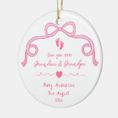 Ultrasound zwangerschapsaankondiging Kerstmis Keramisch Ornament (Links)