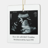Ultrasound zwangerschapsaankondiging - Oma to be Keramisch Ornament (Links)