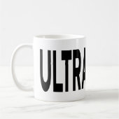 ULTRASOUND Zwarte Typografie Koffiemok (Links)