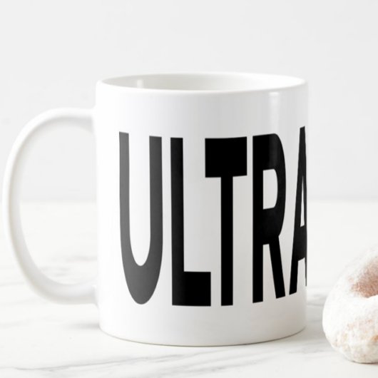 ULTRASOUND Zwarte Typografie Koffiemok