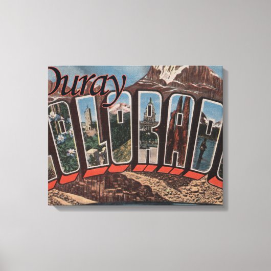 Ultrastrag, ColoradoLarge Letter ScenesOuray, CO Canvas Afdruk (Voorkant)